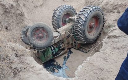 Conmoción en Valle Fértil por la muerte de un joven obrero, aplastado por un tractor